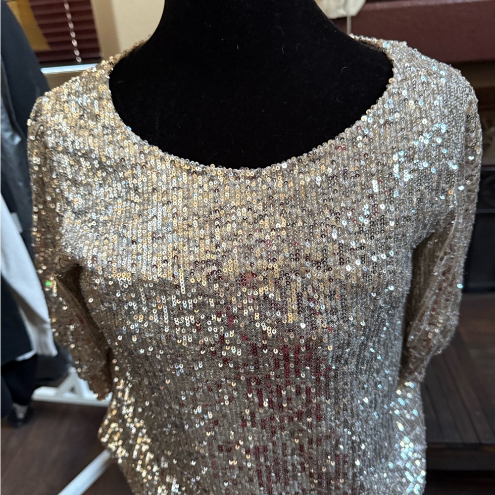 Elegant Sequin Vintage Top